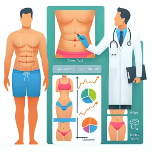 Imagem ilustrativa para o artigo sobre Diferenças entre lipoabdominoplastia e abdominoplastia tradicional: comparação e resultados